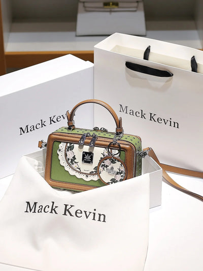 Women Luxury and Delicate Flower Printing Handheld Square Bag 2024 Summer New Fashion and Popular Shoulder Crossbody Bag